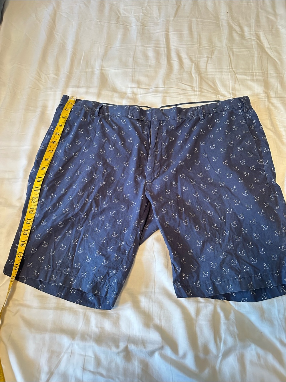Men’s Polo Navy Anchor Print Shorts - Slim Fit